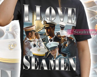 I Love Seamen Funny Shirt, Meme Joke Tshirt, Ocean Sea Sweatshirt, Sarcastic Hoodie, Unisex 90s Bootleg Tee