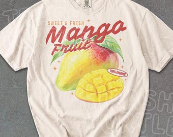 Vintage Mango Shirt, Mango Lover Cute Tshirt, Fruit Lover Sweatshirt, Exotic Summer Fruit Hoodie, Unisex Tropical Fruit Graphic Tee