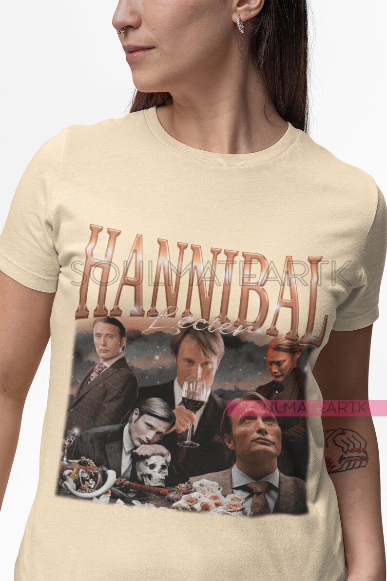 HANNIBAL LECTER Shirt, Horror Shirt, Bryan Fuller T-Shirt, Vintage Hannibal Series, Will Graham Shirt, Lecter Tee image 3