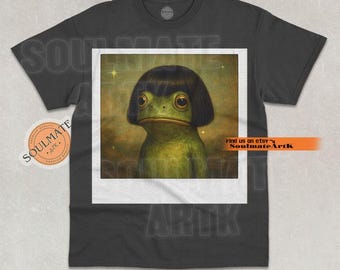 Frog Bob Haircut Shirt, Funny Meme Tshirt, Joke Quirky Hilarious Sweatshirt, Ironic Hoodie, Unisex Frog Lover Graphic Tee