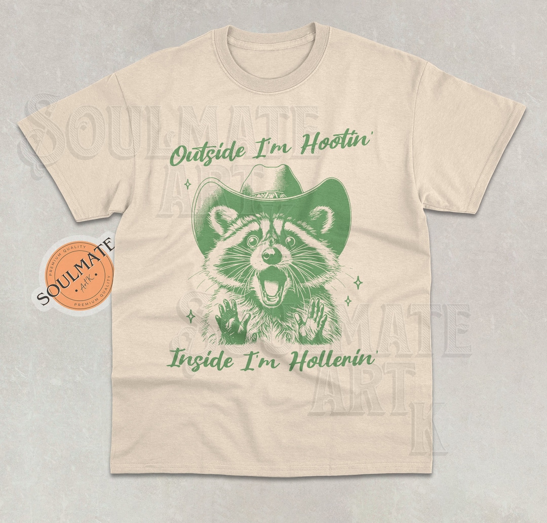 Outside I'm Hootin' Inside I'm Hollerin' Graphic Tee main image 1