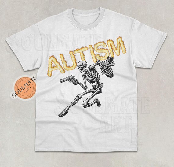 Autismus Skelett Meme Pullover Hoodie - Lustiger Neurodiversität Sweater