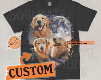 Custom Moon Shirt, Personalized Cat/Dog Tshirt, Pet Lover Custom Sweatshirt, Custom Pet Hoodie, Cute Moon Graphic Tee