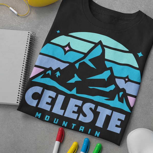 Unisex Celeste Gaming T-Shirt, Madeline Indie Videogame Soft Shirt