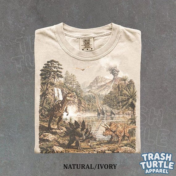 Vintage Prehistoric Dinosaur Graphic Shirt Nature Lover TShirt Jurassic Era Sweatshirt Retro T Rex Dinosaur Lover Graphic Tee