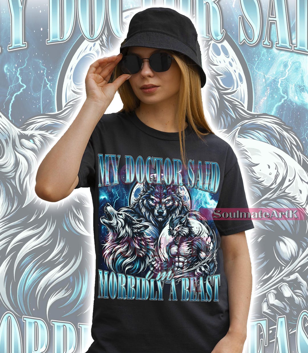 My Doctor Said I'm Morbidly A Beast Shirt, Funny Alpha Wolf Tshirt