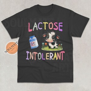 Jolie chemise intolérante au lactose, t-shirt étrange vache drôle, sweat-shirt meme allergie alimentaire, sweat à capuche sarcastique, t-shirt ironique unisexe des années 90
