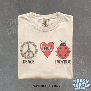 Fred Kärlek Nyckelpiga T-shirt Vintage Bug Lover T-shirt Cottagecore Natur Tröja Unisex Grafisk T-shirt