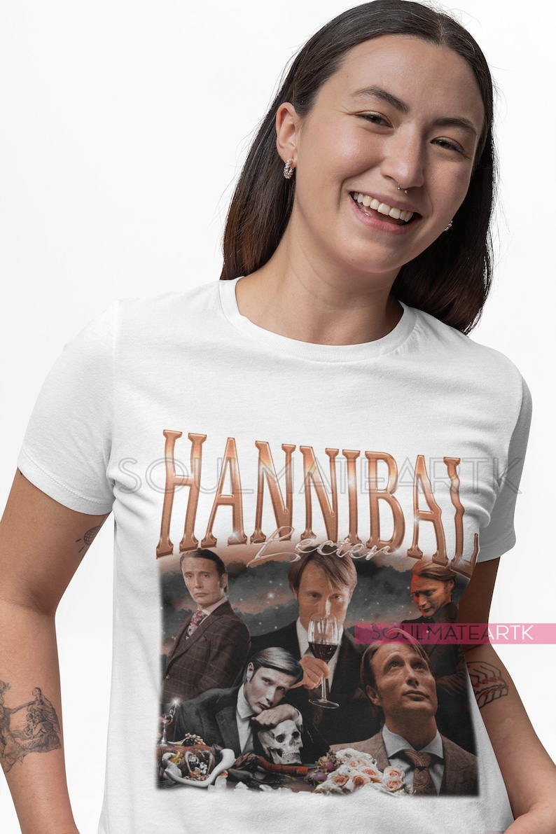 HANNIBAL LECTER Shirt, Horror Shirt, Bryan Fuller T-Shirt, Vintage Hannibal Series, Will Graham Shirt, Lecter Tee image 2