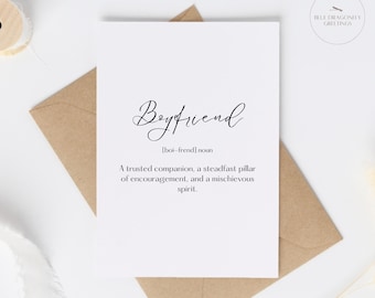 Boyfriend Definition Card, Long Distance Card, Online Dating, Gamer Boyfriend, Boyfriend Bday Card, To my Boyfriend, 21st Birthday Card