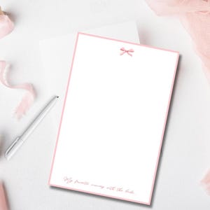 Plantilla de tarjeta de recuerdo con la novia de la colección Pink Bow / Juego de despedida de soltera / Descarga editable de Canva / Tarjeta de recuerdo imprimible