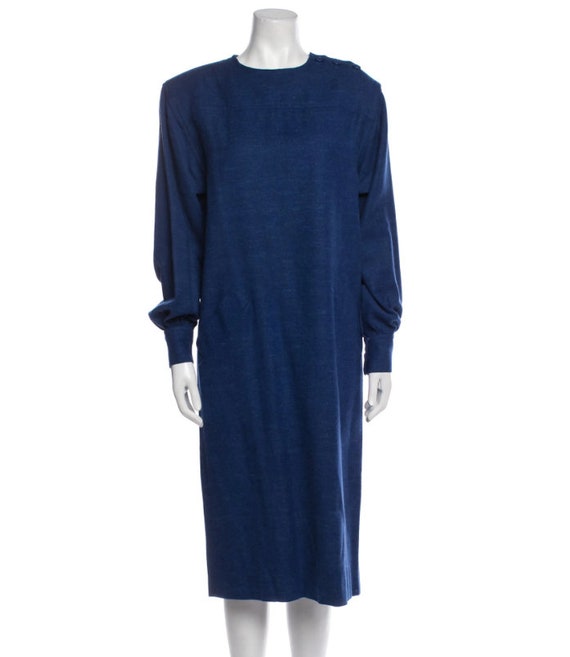 Givenchy Vintage Midi Length Dress, blue Givenchy 