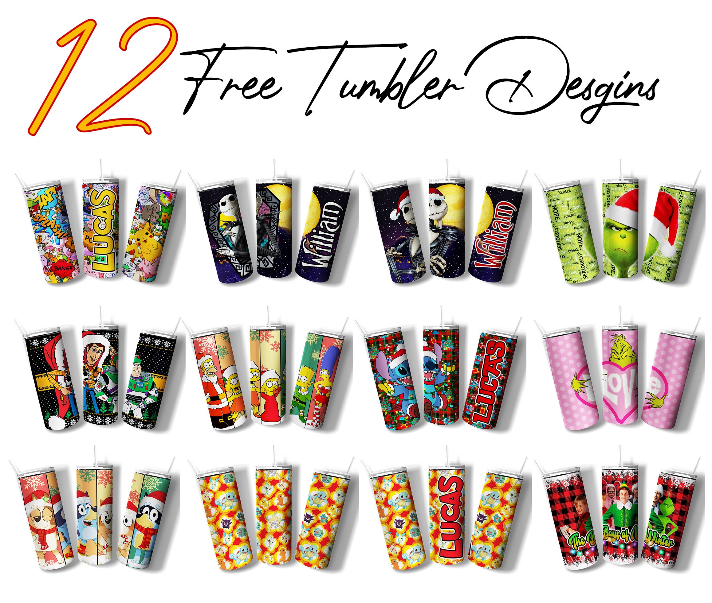 cartoon-character-20oz-skinny-tumbler-wrap-mushroom-forest-png