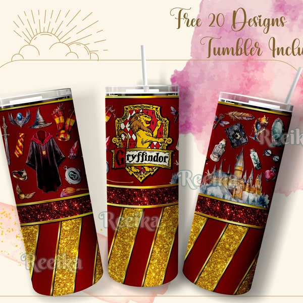 Wizard School 20oz Skinny Tumbler Wrap, Magical World PNG Sublimation, Glitter  Tumbler Straight/Tapered PNG Files, Printable Designs