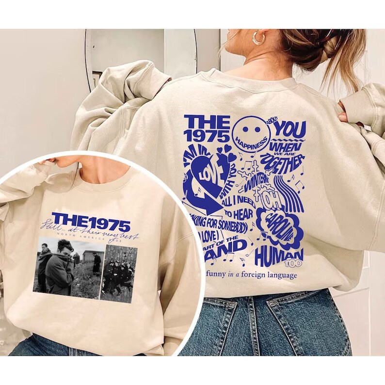 Discover Vintage The 1975 At Their Very Best Tour Sweatshirt, North America 2023 Tour T-Shirt, Pop Rock Band Merch, Music Concert Tee, Gift For Fan