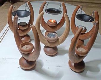 Wooden Wax Burner. tealight Candle Holder & Diffuser  - wooden diffuser - rustic Diffuser .