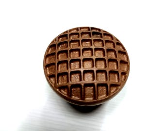 Garderobenknöpfe, geschnitzte Holzknopfgriffe, Möbelgriff, Eichenholzknöpfe, runde Griffe, Schrankknöpfe, Küchendekor, Schubladengriffe