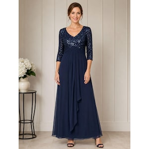 petite navy blue maxi dress Solange Crinkled Maxi Dress (Petite) Navy / Petite / XS