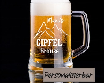 Bierglas Bierkrug Gravur - Gipfelbrause - Wandern - Camper - Geschenk Geburtstag