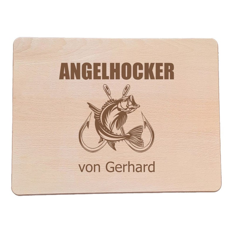 Bierkastensitz mit Namen Angler Angelhocker Anglerbedarf Geschenke für Männer Bild 3