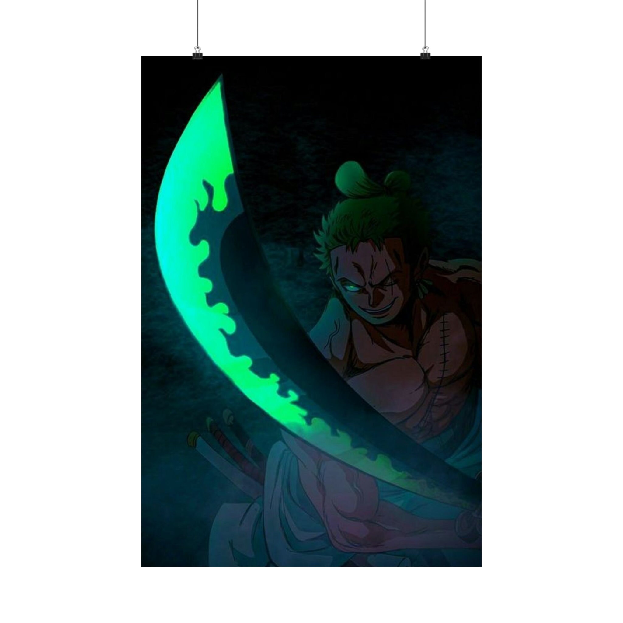 One Piece Poster Roronoa Zoro Art Anime Wall Art Print Etsy