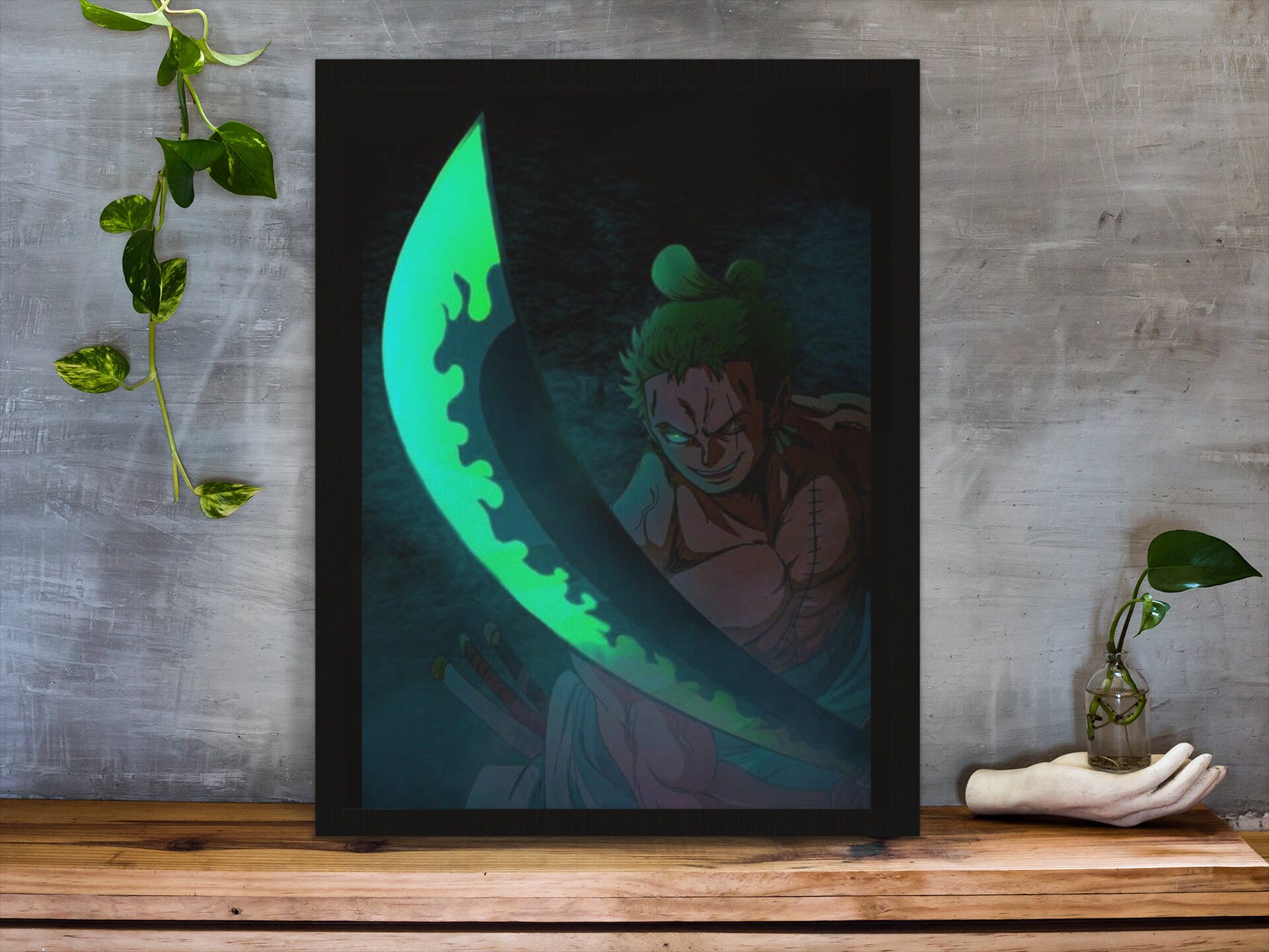 Custom Golden Metal Zoro Leader Card OP01-001L One Piece 