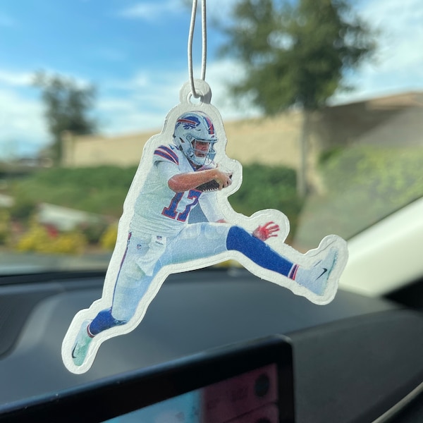 Josh Allen Jumping Car Air Freshener | Buffalo |  Perfect gift for sports fans!
