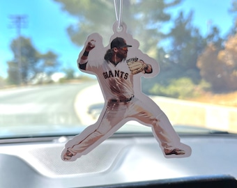 Brandon Crawford Throwing Car Air Freshener | San Francisco |  Perfect gift for sports fans!