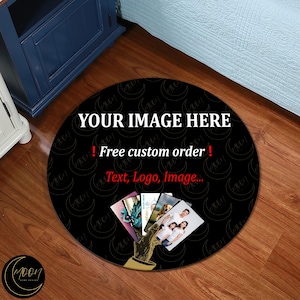 Tapis rond personnalisé : logo personnalisé, image, texte