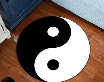 Okrągły dywan Yin Yang: chiński symbol medytacji