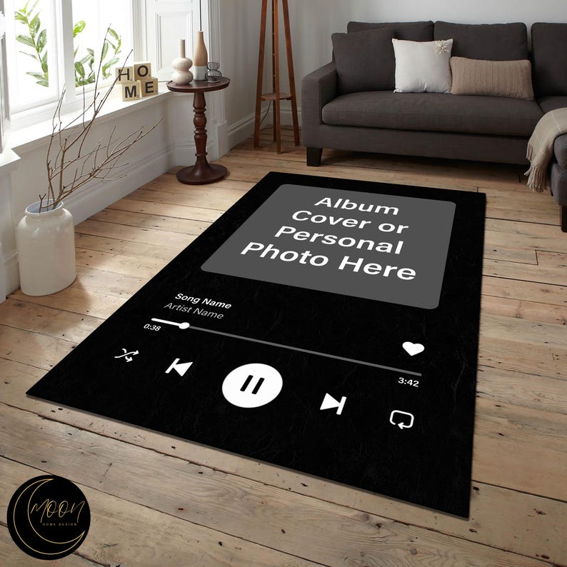 Spotify Song Rug Personalized Album Cover Rug: Custom Song Plaque, Music App Code - Etsy