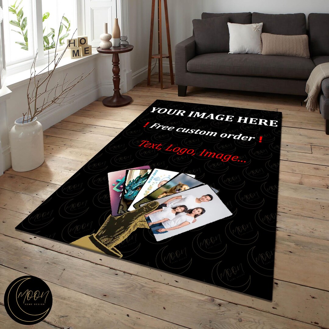 Custom R Logo. Service Rugs Custom Logo Rug: Personalized Photo, Image, Text, Washable Decor Rug - Etsy