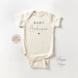 Personalized Pregnancy Announcement Baby Onesie®, Personalized Gifts for Newborn, Custom Baby Name Onesie®, Pregnancy Reveal Baby Bodysuit