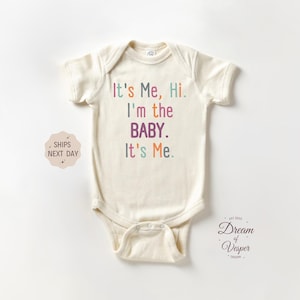 It&#39;s Me Hi I&#39;m the Baby It&#39;s Me Onesie®, Funny Baby Bodysuit, Baby Shower Gift, Funny Announcement Baby Onesie®, Retro Baby Outfit