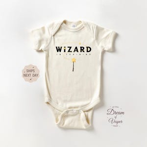 Wizard in Training Baby Onesie®, Funny Magical Baby Bodysuit, Harry Baby Costume Look, Fantasy Baby Shower Gift, Gender Neutral Outfit