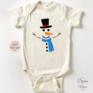 Snowman Baby Onesie®, Cute Winter Baby Bodysuit, Funny Baby Onesie®, Baby Shower Gift, Cute Baby Onesie®, My First Winter Onesie®