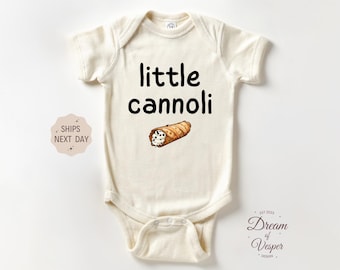 Little Cannoli Outfit, Cannoli Baby Bodysuit, Italian Baby Outfit, Perfect Italian Style Baby Outfit, Organic Options Available