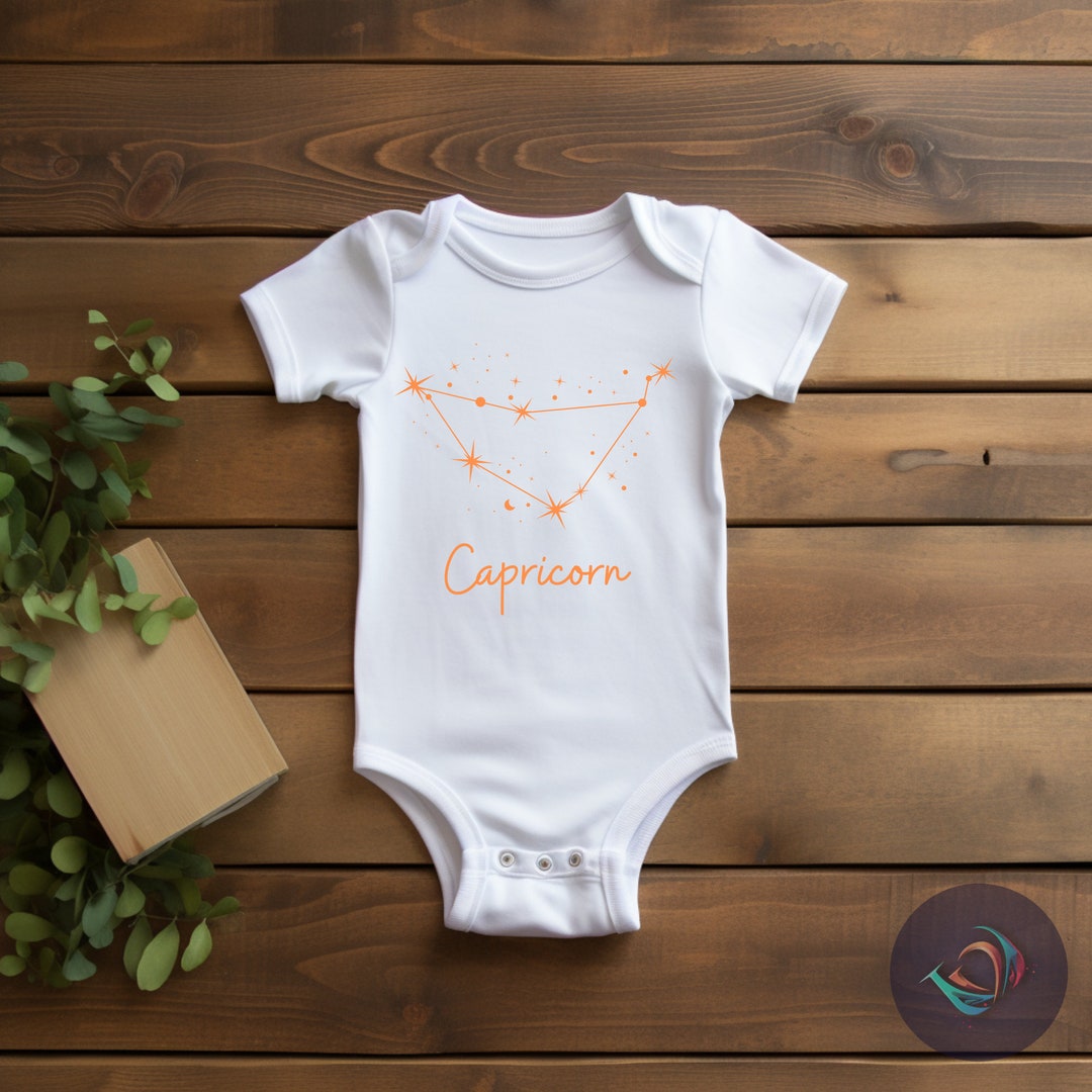 Capricon Baby Onesie Cute Constellation Bodysuit Zodiac Baby Onesie