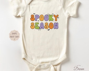 Spooky Season Groovy Outfit, Halloween Baby Outfit, Spooky Baby Bodysuit, Cute Baby Outfit, 1st Halloween Baby Gift, Funny Baby Clothes