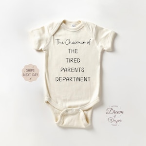 Original The Chairman of the Tired Parents Department Baby Onesie® Brand Outfit Gender Neutral Minimalistic Gift for Swiftie Onesie®