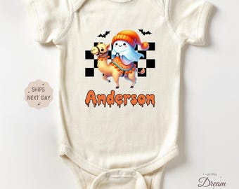 Custom Halloween Baby Outfit, Personalized Baby Outfit, Spooky Name Outfit, Halloween Baby Gift, Newborn Bodysuit, Cute Halloween Outfit