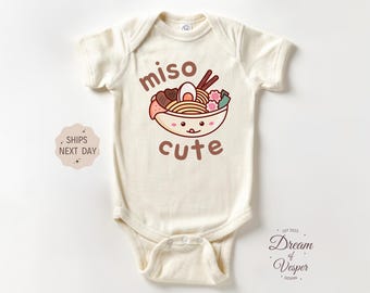 Miso Cute Outfit, Baby Shower Gift, Cute Baby Bodysuit, Natural Baby Outfit, New Parents Gift, Newborn Baby Bodysuit, Funny Baby Outfit