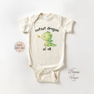 Cutest Dragon of All Baby Bodysuit – Fantasy Baby Onesie® – Cute Dragon Baby Clothes – Magical Creature Outfit – Baby Shower Gift
