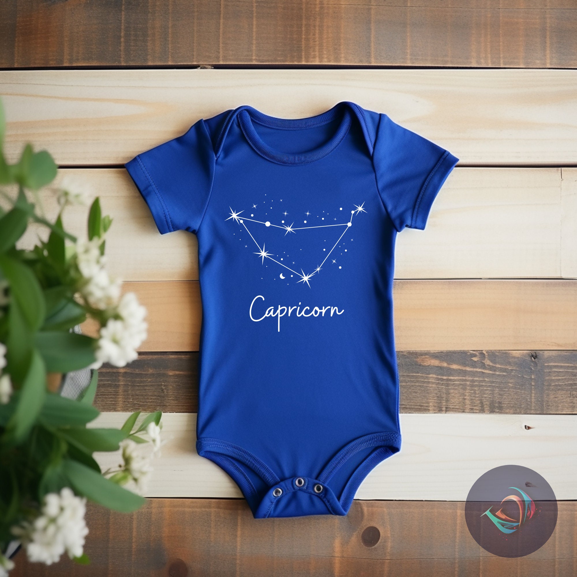 Capricon Baby Onesie Cute Constellation Bodysuit Zodiac Etsy