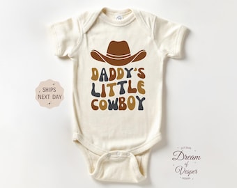 Daddys Little Cowboy Baby Outfit, Retro Cowboy Baby Outfit, Cowboy Baby Bodysuit, Western Cowboy Baby Outfit, New Daddy Baby Gift