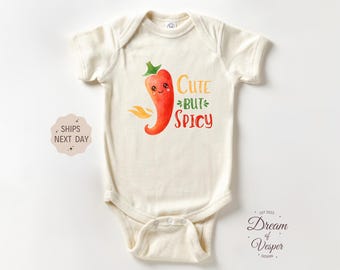 Cute But Spicy Baby Outfit, Funny Chili Pepper Bodysuit, Cute Baby Outfit, Adorable Baby Shower Gift For Boys Girls