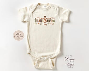Thanksgiving Baby Outfit - Newbor Baby Thanksgiving Bodysuit - Fall Baby Outfit - Little Turkey Baby Outfit - Cute Fall Outfit