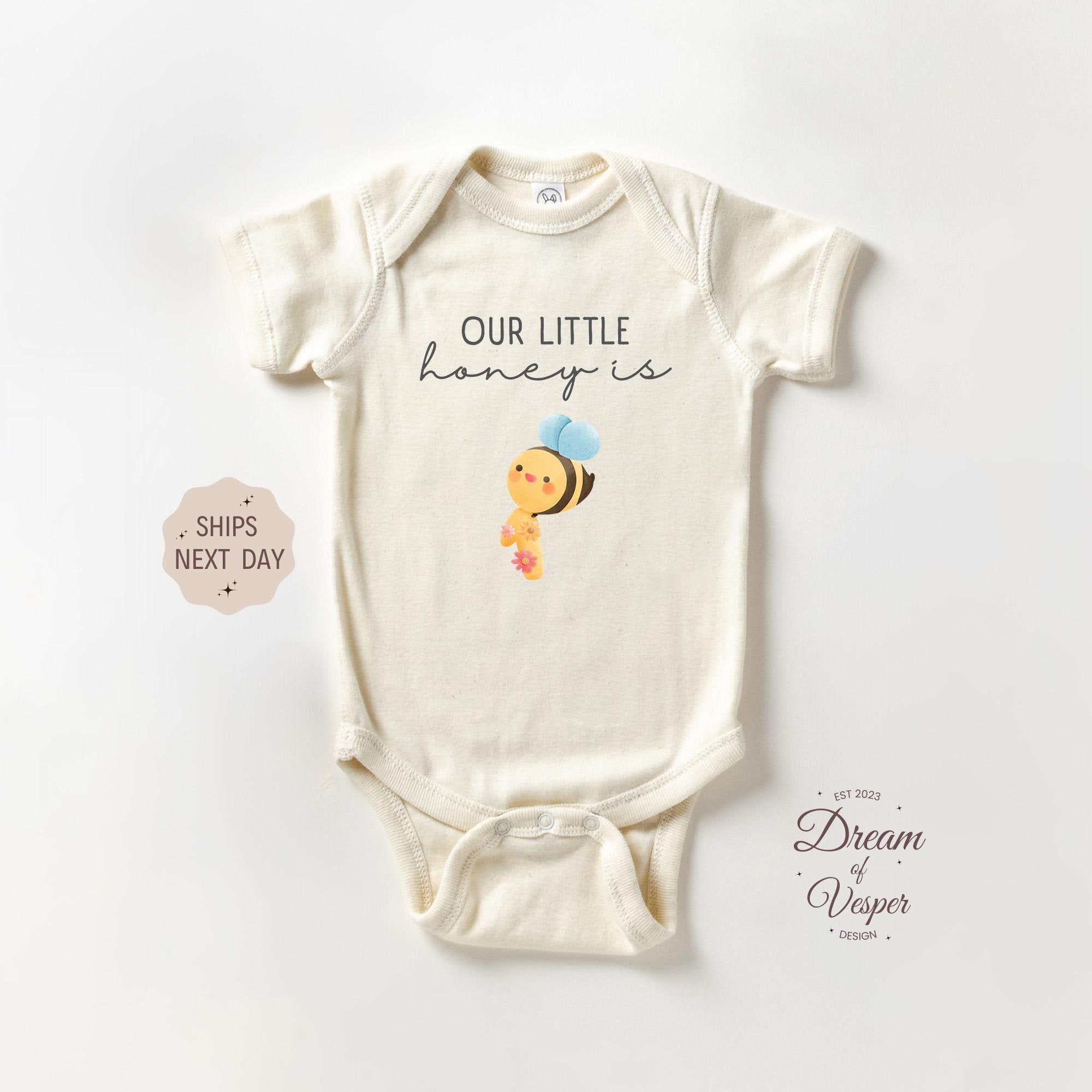 Our Little Honey is Baby Outfit, Cute Bee Baby Bodysuit, Gender