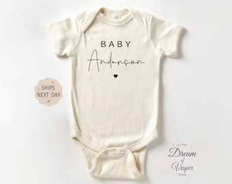 Personalized Pregnancy Announcement Baby Outfit, Personalized Gifts for Newborn, Custom Baby Name Outfit, Pregnancy Reveal Baby Bodysuit