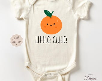 Little Cutie Baby Outfit, Cute Fruit Natural Bodysuit, Cute Little Orange Outfit, Hipster Baby Outfit, Orange Baby Outfit, Baby Gift